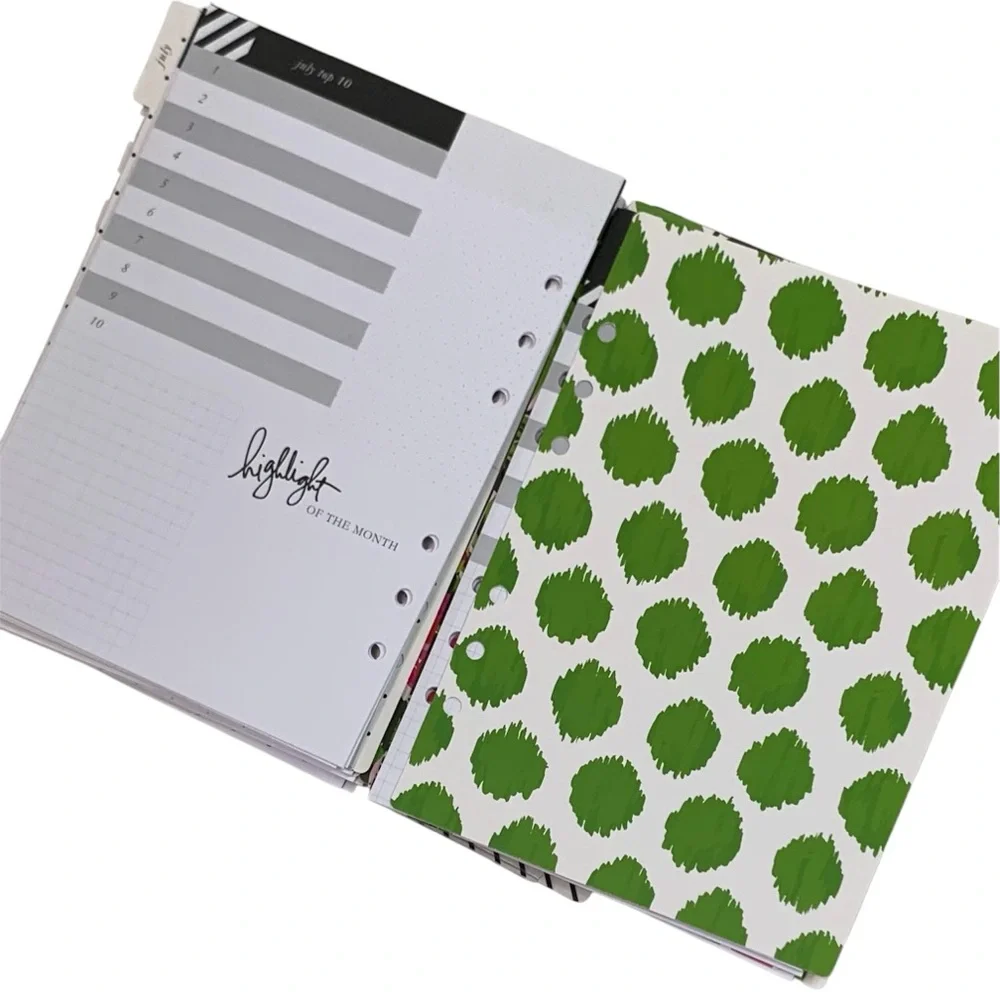 HEIDI SWAPP Glitter Gold Vertical Daily Planner 8x6